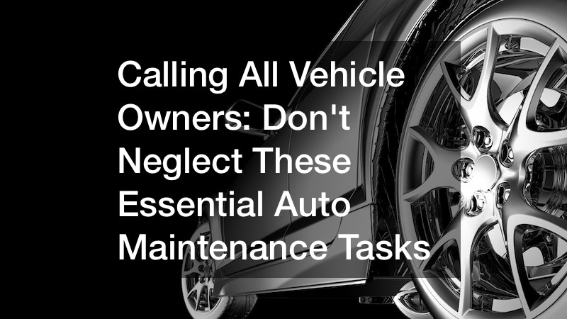 Calling All Vehicle Owners  Dont Neglect These Essential Auto Maintenance Tasks
