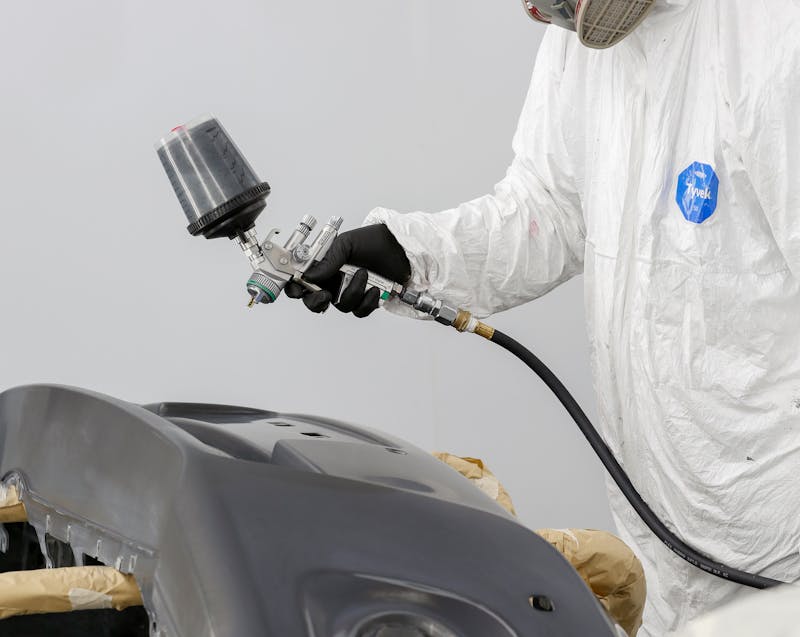 painting a car